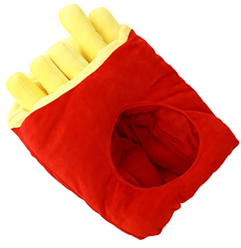 ABOOFAN 2 Stk Pommes-frites-hut Party-plüsch-hut Hut Zubehör Lustiger Partyhut Partykostüm Pommes-frites-design-partyhut Partybevorzugung Cosplay-kappe Tiara Hamburger Hotdog Pp Baumwolle