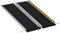 HOMCOM Rampa per Sedia a Rotelle Pieghevole in Lega di Alluminio, Rampa per Disabili con Deflettori e Adesivi, 122x73.6x5.1 cm, Nero