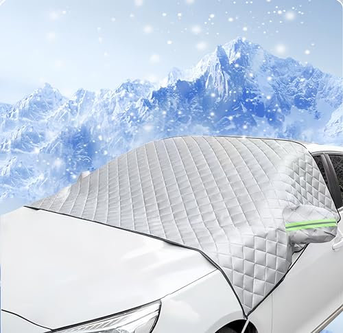 Windschutzscheibenabdeckung Winter für FIAT 500 500L 500X Ducato Tipo, EIS Schutzfolien für Auto, Faltbar Winterschutz Abdeckung, Gegen Schnee EIS Frost Staub Hagel,245x145cm