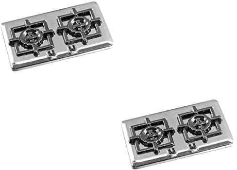 TOYANDONA 2 Pièces Mini Réchaud à Gaz Jouets des Modèles Meubles Jouet De Cuisine Mini Jouet De Cuisinière à Gaz Domestique Jouet Éducatif Accessoires Maison De Poupée Alliage De Zinc Enfant