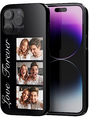 Easycosy zweischichtige personalisierte Handyhülle für iPhone 16 15 14 13 12 11 Pro/Max/Mini XR X Xs Max- Individuelle Geschenke selbst gestalten mit Foto & Text- Stoßfeste Kratzfeste weiche TPU Hülle