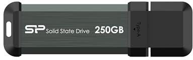 Silicon Power MS70 SSD externe portable USB 3.2 Gen 2 avec adaptateur de type C 250 Go