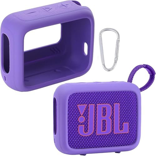 co2CREA Housse en Silicone Compatible Speaker Case pour JBL Go 4 Enceinte Bluetooth Portable (Comprend Un Manchon en Silicone Uniquement)