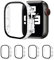 AOTUAO 4 Piezas Funda Compatible con Apple Watch Ultra 2 1 49mm, Estuche Rígido Delgado PC Protector de Pantalla Cristal Templado para iWatch Ultra 2 1 49mm (4 Transparente)