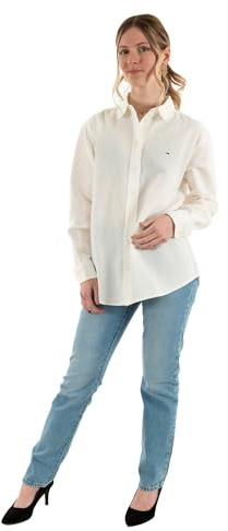 Tommy Jeans Damen Hemd Linen Relaxed Fit