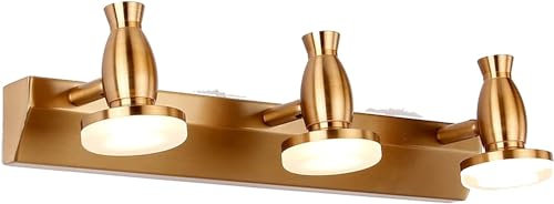 NHFOUYOU LED Wall Lighting Bathroom Light Rose gold Wall Lights Mirror Lamp Bathroom Makeup Vanity Lights Fixtures Lamp Bulb Washroom