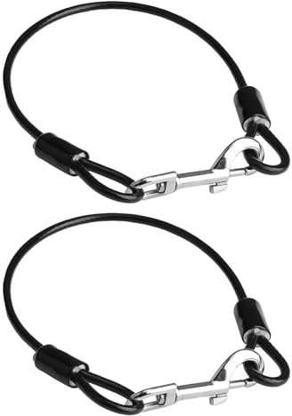 Anti Chew Dog Lead, 2Pcs Metal Dog Lead Chain Dogs Leads Extension Chew Proof Dogs Leads Heavy Duty Training Collar Non-Tangle Short Dog Chain for Pet Leash Collar