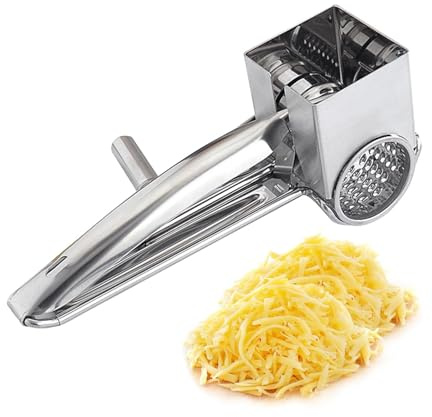 Dranng Râpe à Fromage Rotative en Acier Inoxydable - Moulin à Fromage Portatif, Coupe-Fromage, Broyeur