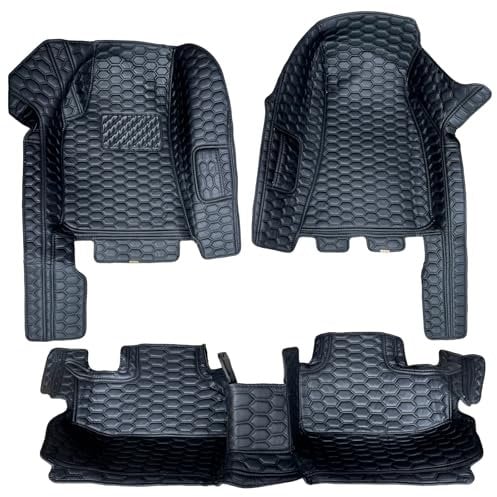 Sucroddy Auto-Fußmatten Kompatibel mit Dodge Challenger 2008-2023 Allwetter-Autofußmatten Teppich Wasserdicht Anti-Rutsch-Design Fußball-Muster Matten Dick Cargo Liners Schwarz