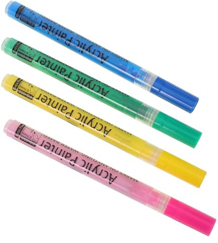 BESPORTBLE 4pcs Changing Pen Precision Golf Ball Marker Golf Color Changing Marker Glitter Markers Pen Golf Shaft Coloring Markers Golf Ball Marking Stencil Point Markers Propylene