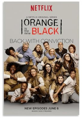 ZCHLATGDE Orange Is The New Black TV Series Poster Dekorative Malerei Leinwand Wandkunst Wohnzimmer Poster Schlafzimmer Malerei,Wandkunst Bilddruck Moderne Familienzimmer Dekor 08x12inch(20x30cm)