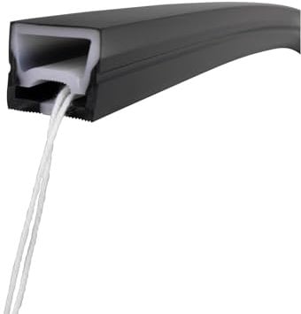 B·LED BARCELONA LED Coque en silicone souple noire pour convertir bande LED en néon - 16 x 16 mm - 5 mètres - Courbure verticale
