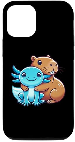 Cute Axolotl Hugging Capybara Hülle für iPhone 12/12 Pro