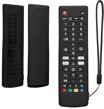 kwmobile Carcasa de Silicona Compatible con LG Smart TV AKB Funda Mando a Distancia - Funda de Silicona Control Remoto - Negro