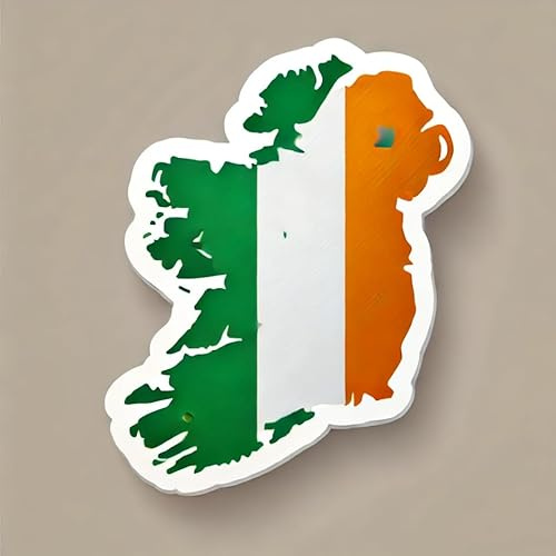 2 x Aufkleber Landkarte oder Territorium, 10 cm, Vinyl, selbstklebend, Land: Irland