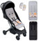 Colchoneta Silla de Paseo Universal Transpirable Idela para Verano con tejido 3d Cojín Silla de Paseo para el Cochecito o Silleta - danielstore (Safari Tours Gris)