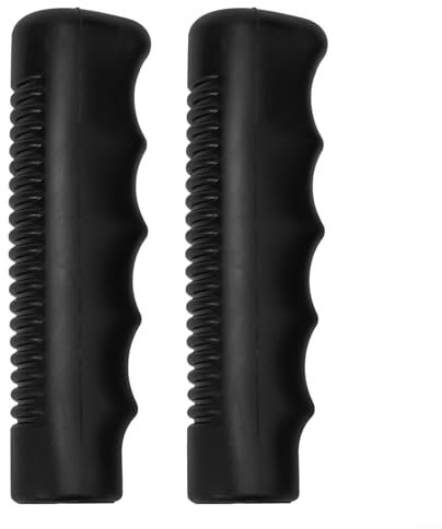ZWEquipint Gummigriffe für Schubkarren, 2 Stück, schwarze Ersatz-Rundrohre, rutschfest, 25 mm Innendurchmesser, für Gartenwagen, Gummi-Griffabdeckung (125 x 24 mm)