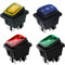 Switian 4er-Set Wasserdichter IP65 Bootsschalter mit LED (Blau/Rot/Grün/Gelb) - 6-Pin EIN/AUS/EIN Kippschalter 20A 125V/16A 250V, Hochleistungs-Schaltschalter für Elektrogeräte