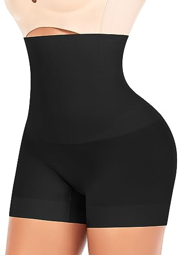 YARRCO Short Gainant Femme Ventre Plat Invisible Culotte Gainante Amincissante Panty Gainant sans Couture Culottes Sculptantes Taille Haute Shorty Boxer Shorts