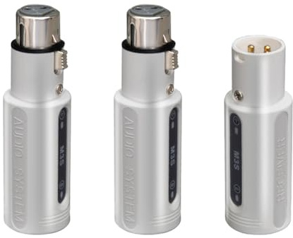 Koolenry Dynamic Microphone to Wireless XLR Transmitter Receiver System 2.4G Sound One to Two