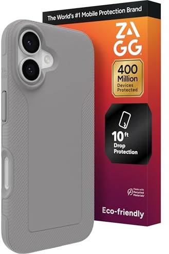 ZAGG Luxe Snap-Handyhülle für iPhone 17, Grau, strapazierfähiges Graphen für Fallschutz (3 m), schlankes, leichtes Design, MagSafe-kompatibel