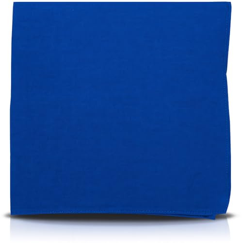 Lizzy Plain Bandana 55 x 55cm Multifunctional Cotton Feel Head Scarf Neck Scarf Hair Bandana Headband Face Cover Cycling Festival Cowboy Scarf for Men Women