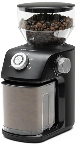 Orbegozo MO 5000 molinillo de café 150W con muelas, capacidad 240g, 2-12 tazas con temporizador, selector de molido progresivo, sistema de seguridad y libre de BPA