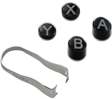 GuliKit A/B/X/Y Buttons Replacement Kit for Gulikit Controllers, Switch-Style Layout Swappable Keycaps with Tweezer,Not for Elves/ Elves2/ Elves 2 Pro,Black(NS62-Black)