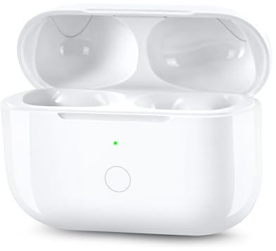 Kabellose Ladehülle, kompatibel mit AirPod Pro 3, Air Pod Pro 3. Generation, Ladegerät, Ersatz mit Bluetooth-Pairing-Sync-Taste, keine Ohrhörer, Weiß