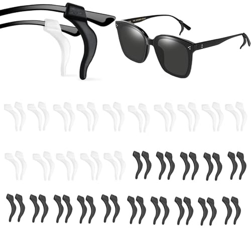 30 Pcs Silicone Ear Hooks Glasses Ear Cushion Grip Anti Slip Glasses Grips, Glasses Ear Grips for Glasses, Sunglasses, Reading Glasses