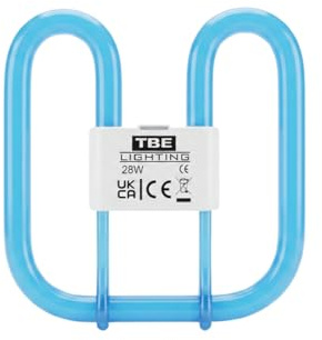 TBE LIGHTING 28W 2D Anti-Drug Ampoule UV - GR10Q 4 broches Compact Fluorescent DD Lampe Bleu Anti-Drug Sécurité Eclairage Remplacement pour Cloison dans les zones publiques