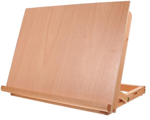 TEMPNAP Klappbare Holz Tischstaffelei mit Verstellbarer Zeichenplatte Kompakt und Vielseitig für Zeichnen und Skizzieren dem Schreibtisch Geeignet