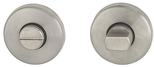 Connex SM02854711 Türbeschlag, Rosettengarnitur aus rostfreiem Edelstahl, Objekt 1, WC- Schlüssellochung mit Hochhaltefeder, verdeckte Verschraubung
