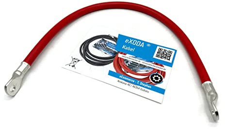eXODA cable de batería de 50cm 50 mm² cobre cable de alimentación con ojales M8