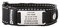 ICEstripe Notfall ID Armband Personalisierte Notfallarmband Benutzerdefinierte Medizinische Alarm Alert für Diabetes mit Edelstahlplatte inkl. Kostenlose Gravur nach Wunsch (Satin Schwarz, 15)