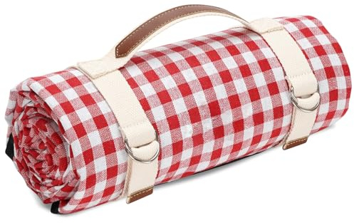 Good Gain Picknickdecke, wasserdicht, tragbar, mit Trageriemen für Strandmatte oder Familie, Outdoor-Camping, Party, extra groß, faltbar, sanddicht, für nasses Gras Wandern oder Kinderspielplatz