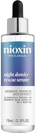 Nioxin Night Density Rescue Serum | Overnight Hair Thickening Serum | Protects Against Hair Breakage | Intensive Treatment with Oxydine | 2.4 Fl oz.