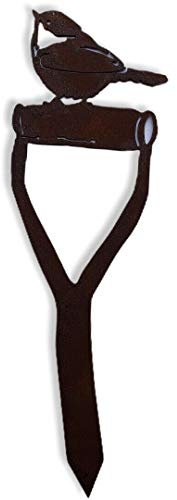 Rusty Metal Robin On A Spade Garden Decoration, Gardening Gift, Bird Lover, Feature, Pot Ornament, Unique Present, Display, Art