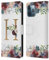 Head Case Designs Officially Licensed Nature Magick Letter H Flowers Monogram Floral Gold Leather Wallet Case Compatible With Apple iPhone 12 Pro Max