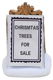 Toyland® Mini-Weihnachtsdekoration aus Kunstharz, Motiv: Dorfszene – Weihnachtsfiguren (1 Schild nach dem Zufallsprinzip 4 cm x 2 cm)