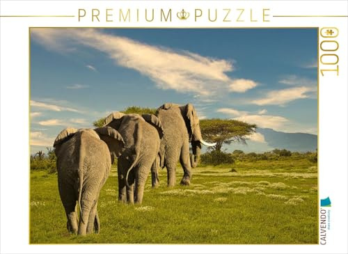 CALVENDO Puzzle Elefanten | 1000 Teile Lege-Größe 64 x 48 cm Foto-Puzzle für glückliche Stunden