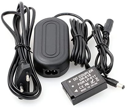 HangTon LP-E17 Dummy Akku AC Netzteil für Canon EOS R8 R10 RP T6s T6i T7i X8i SL2 800D 9000D 77D 200D 750D 760D Kamera 8V 3A