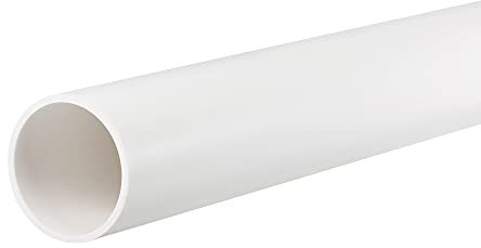 sourcing map PVC Rohr, Durchmesser 36mm Länge 0.35m Rund Kunststoffrohr für Garten, Aquarium, Wasserleitung, Kabelkanal, lüftungsrohr (Weiß)