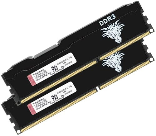 DDR3 8GB Kit (4GBx2) Desktop RAM 1600MHz PC3-12800 UDIMM Non-ECC Unbuffered 1.5V 2Rx8 Dual Rank 240 Pin CL11 PC Computer Memory Upgrade Module (Black)