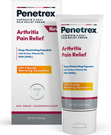 Penetrex Arthritis Warming Pain Relief Cream - Deep Penetrating Capsaicin with Arnica, Vitamin B6 & MSM(DMSO2) - Apply to Hands, Wrists, Feet, Knees, Elbows and Other Affected Areas, 2 oz