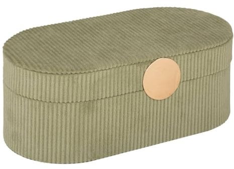Atmosphera - Schmuckkästchen Enya Papier - grün - 25-5x10 cm - Grüner Khaki