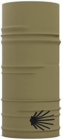 Buen Camino Multifunktionstuch olive – Ultraleichtes Schlauchtuch für den Jakobsweg, Bandana mit Cooling Effekt, schnelltrocknend, nahtlos, atmungsaktiv