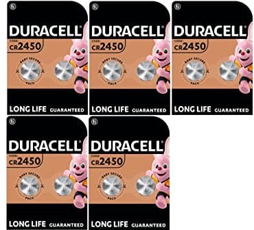 10X Duracell Cr 2450 Lithium (5 Blister Da 2 Batterie) 10 Pile