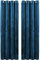 Hafaa Navy Blackout Curtains for Bedroom – 66” wide x 90” drop Thermal Insulated Crushed Velvet Curtains for Living Room – Eyelet Room Darkening Curtains with 2 Tie Backs (168cm x 228cm)