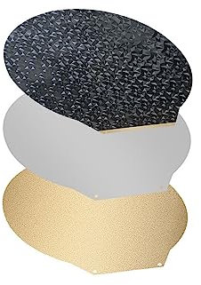 OPRIX Kompatibel mit Flsun V400 3D-Drucker-Bauplatte, runder Durchmesser, 309 mm, strukturiertes PEI/neues glattes PEO-Magnetfederstahl-Flexbett-PEO-PEI-Blatt (Color : Without Base, Size : Dia 309mm)